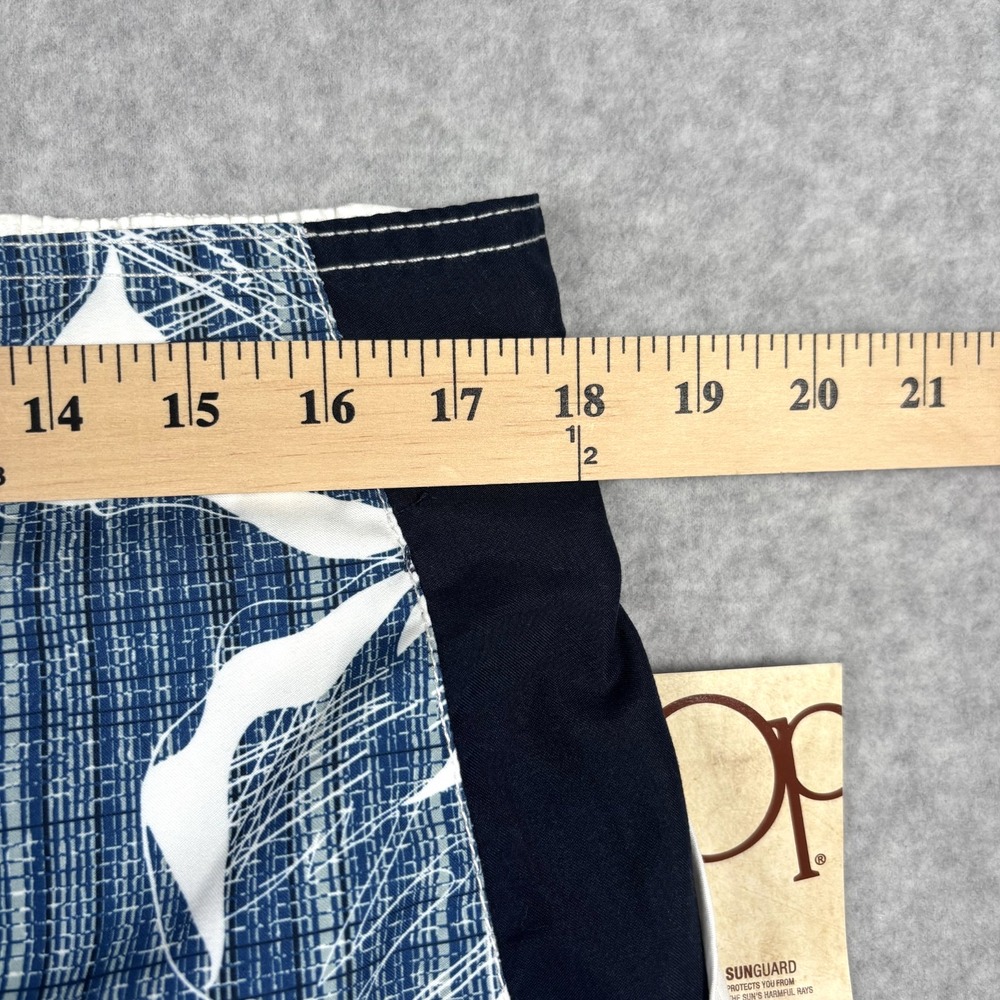 Y2K Ocean Pacific OP Men's L 36/38 Blue Swim Trunks Board Shorts Surfer-NEW - Picture 15 of 15